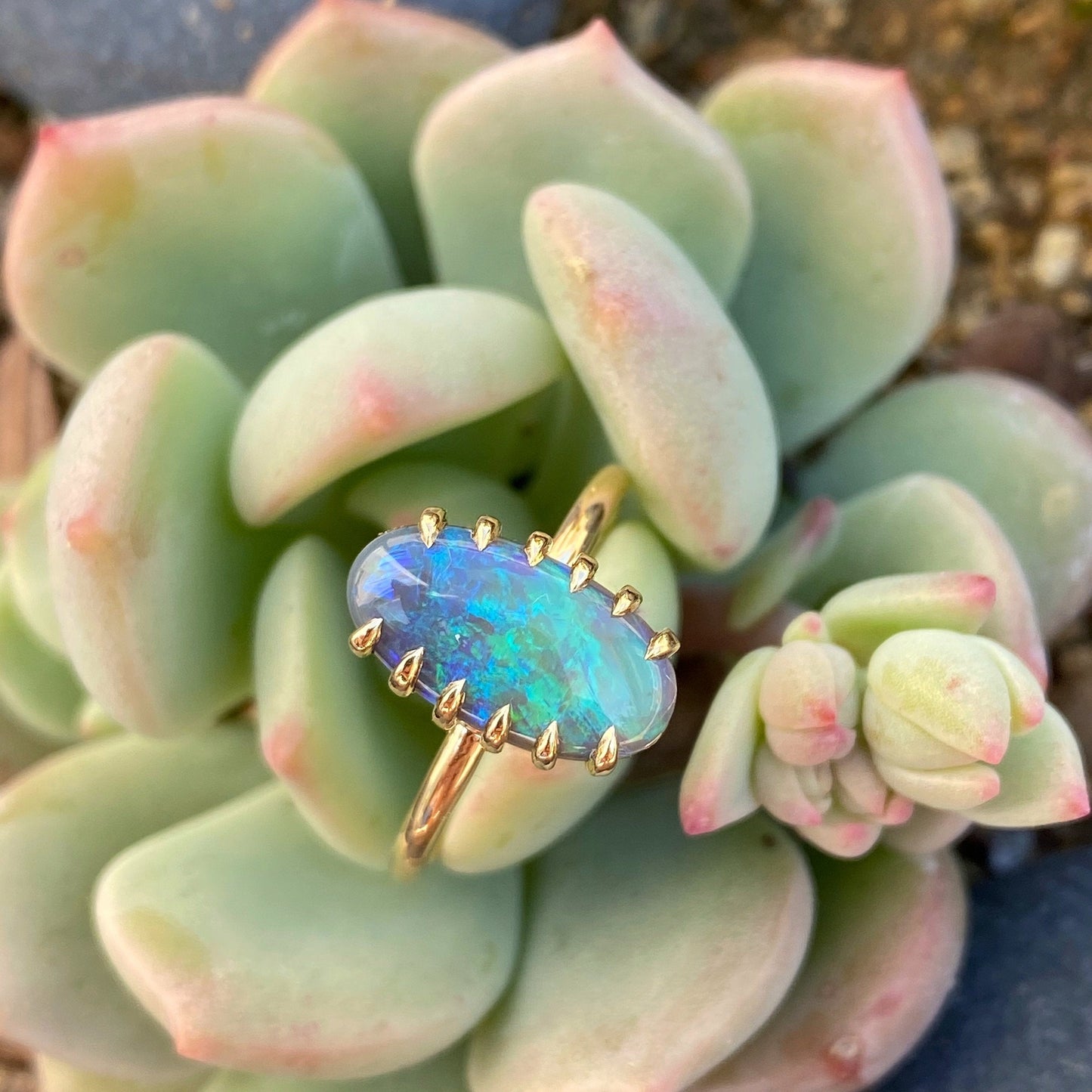 black opal ring