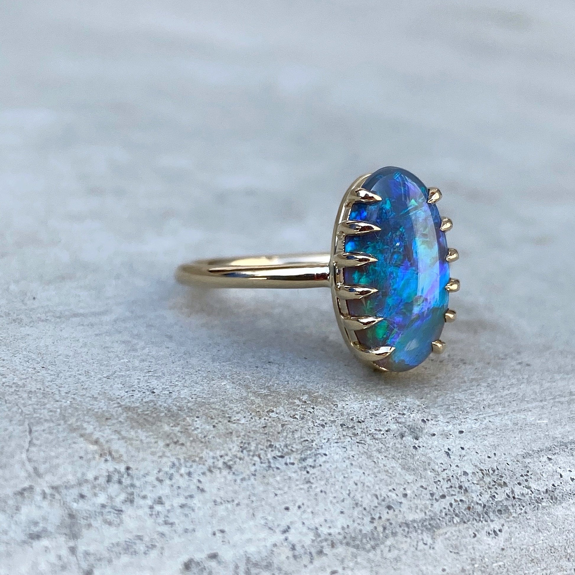 black opal ring
