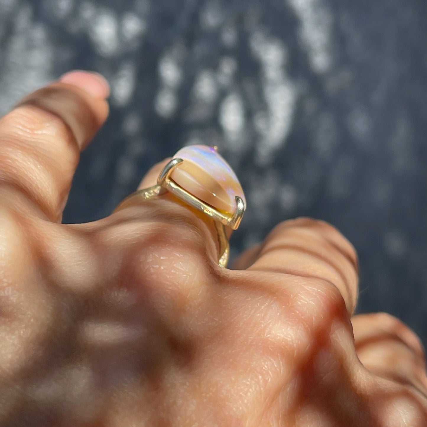 ring Passage of Time Australian Opal Ring