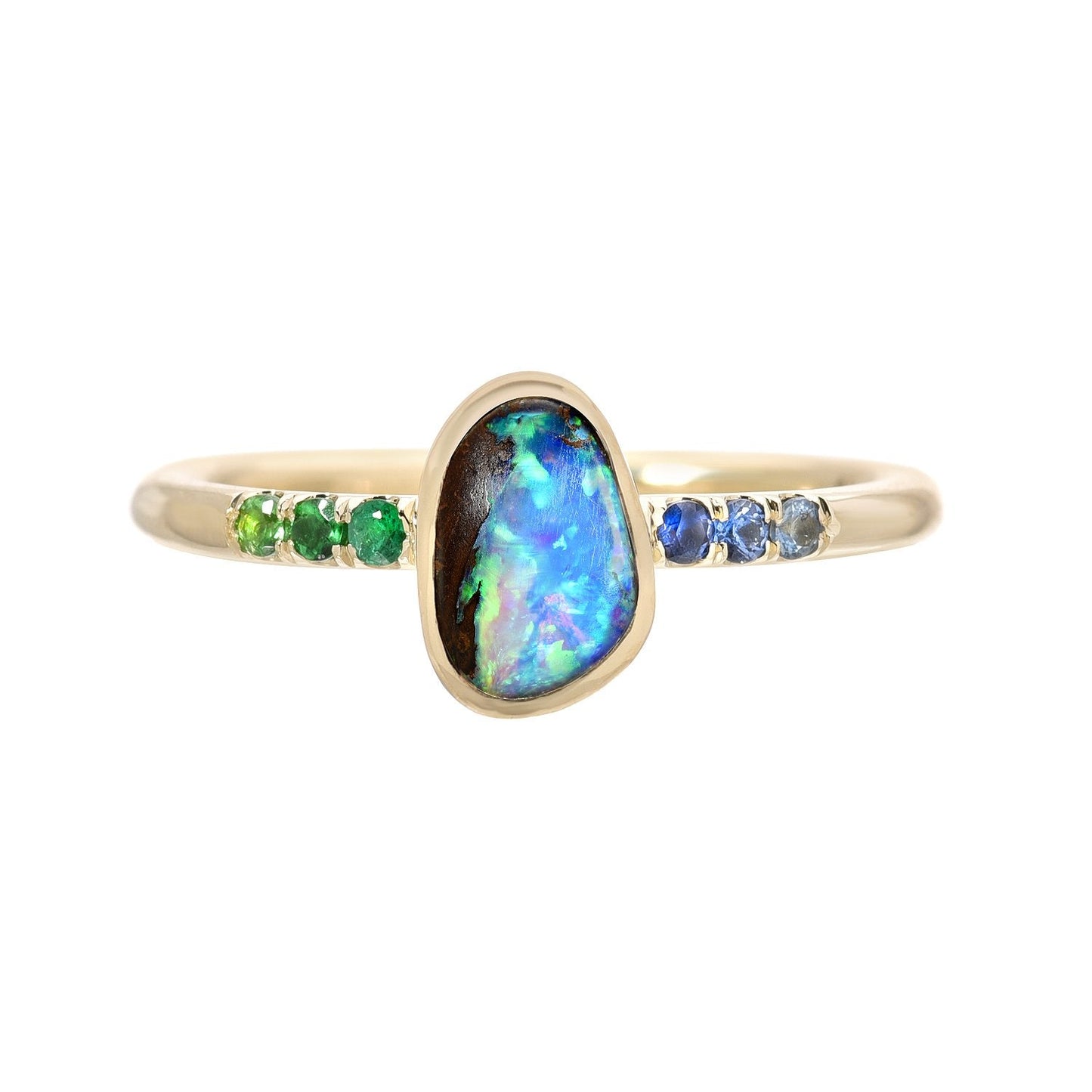 Primavera Ombre Opal Gold Ring-ring-NIXIN-Polish Finish-4.75-NIXIN