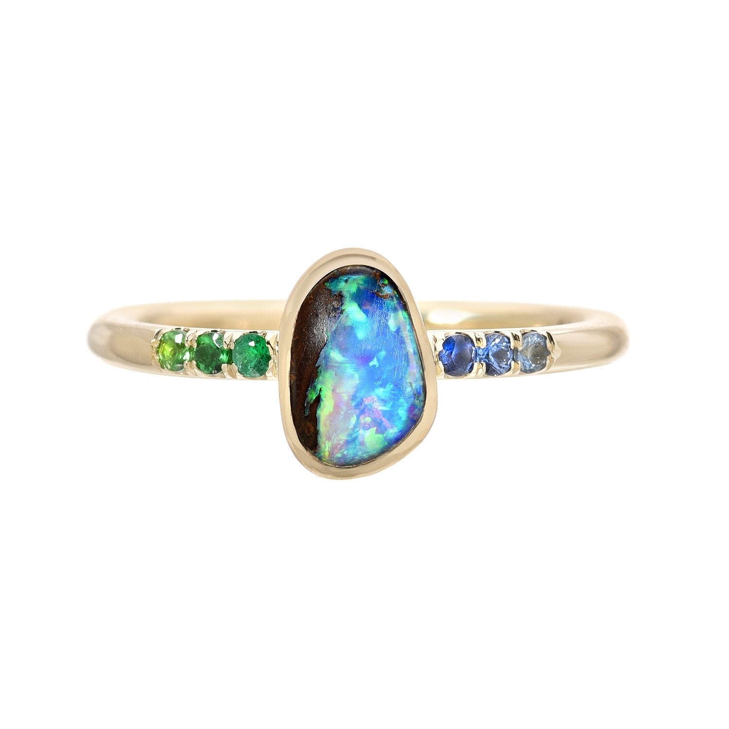 Primavera Ombre Opal Gold Ring-ring-NIXIN-Polish Finish-4.75-NIXIN