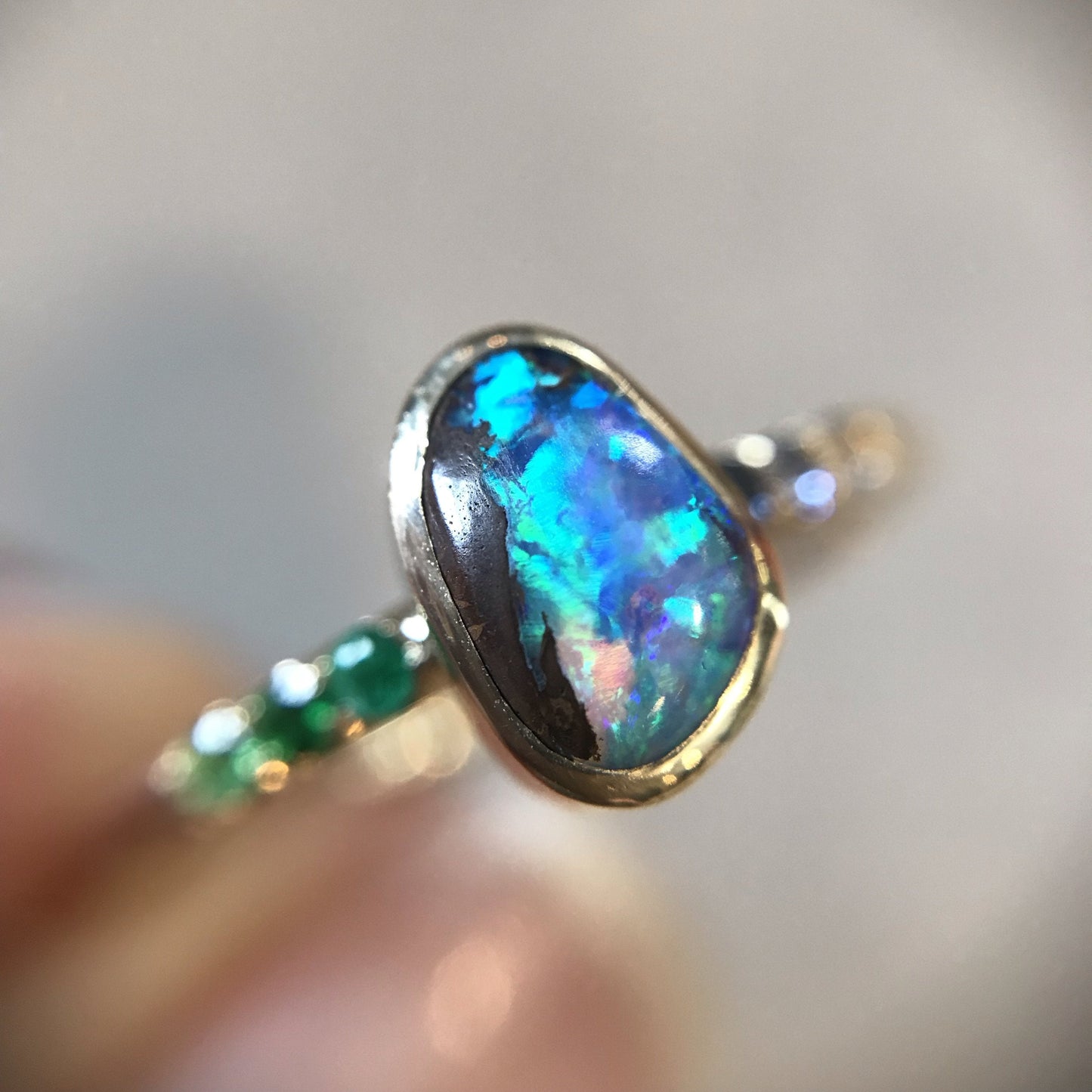 Primavera Ombre Opal Gold Ring-ring-NIXIN-Polish Finish-4.75-NIXIN