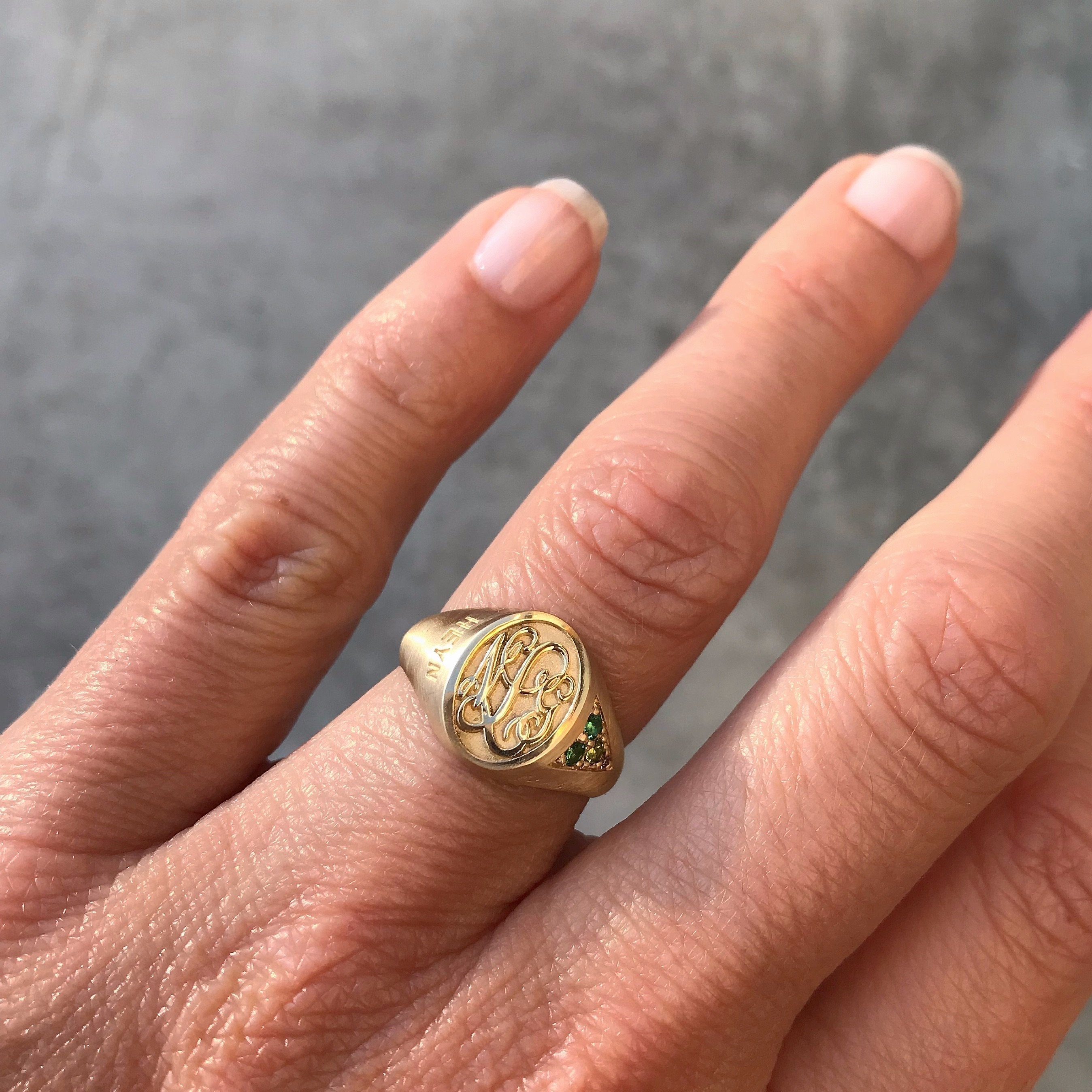 Vintage 2024 monogram ring