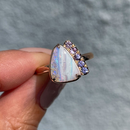 ring Traces of Love Australian Opal Engagement Ring
