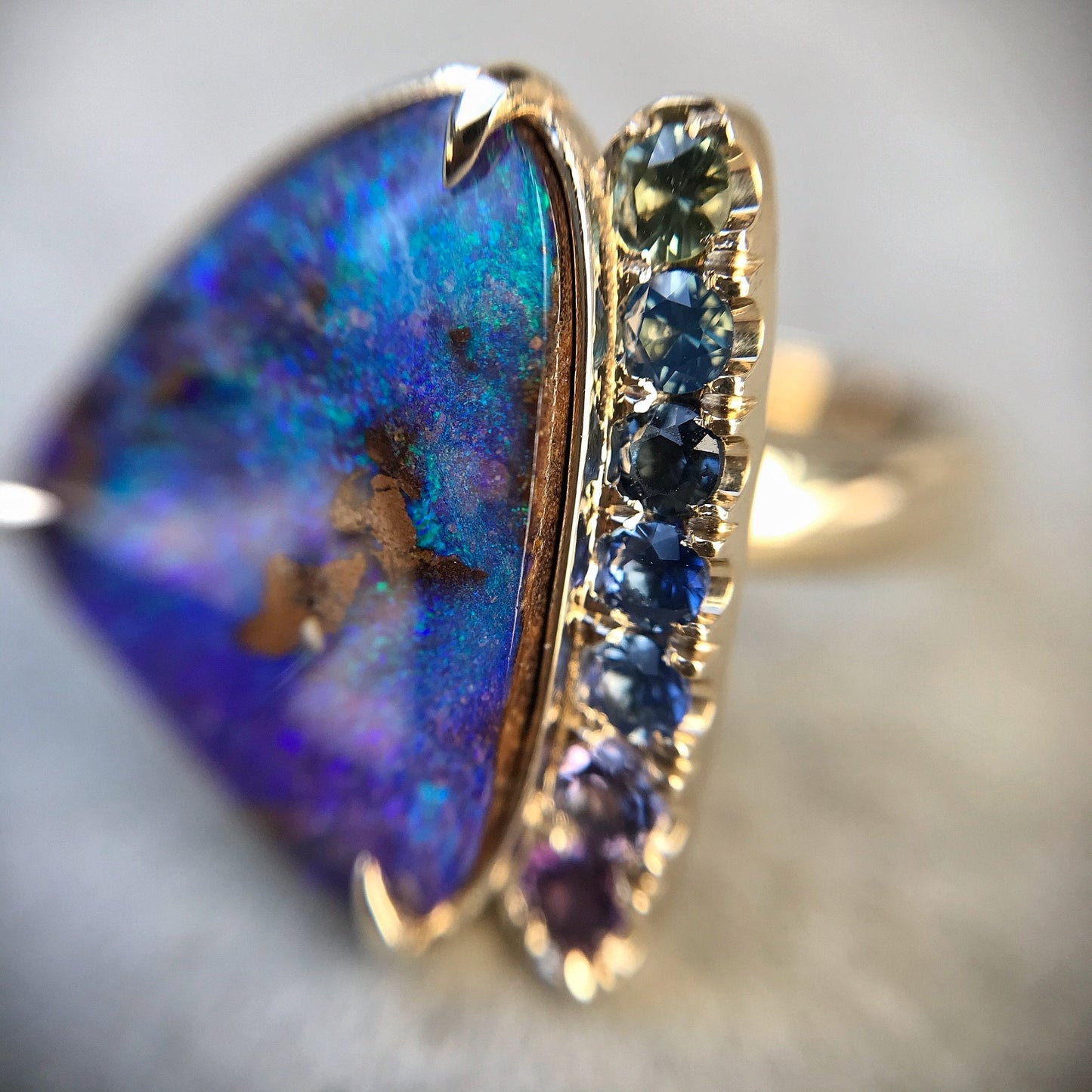 opal sapphire ring