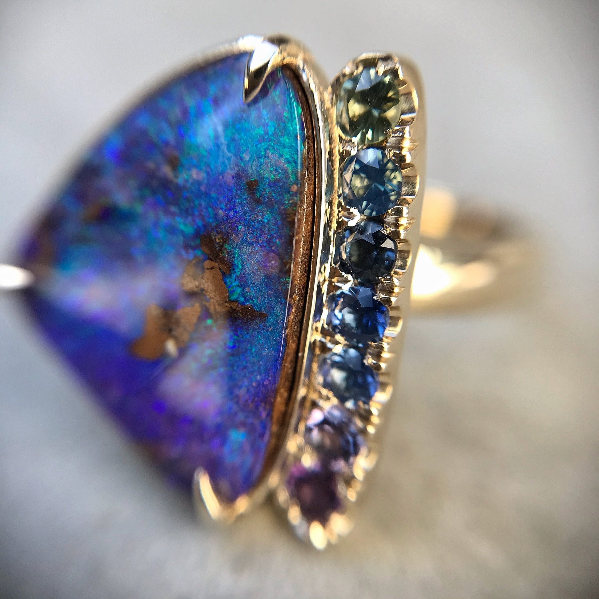 opal sapphire ring