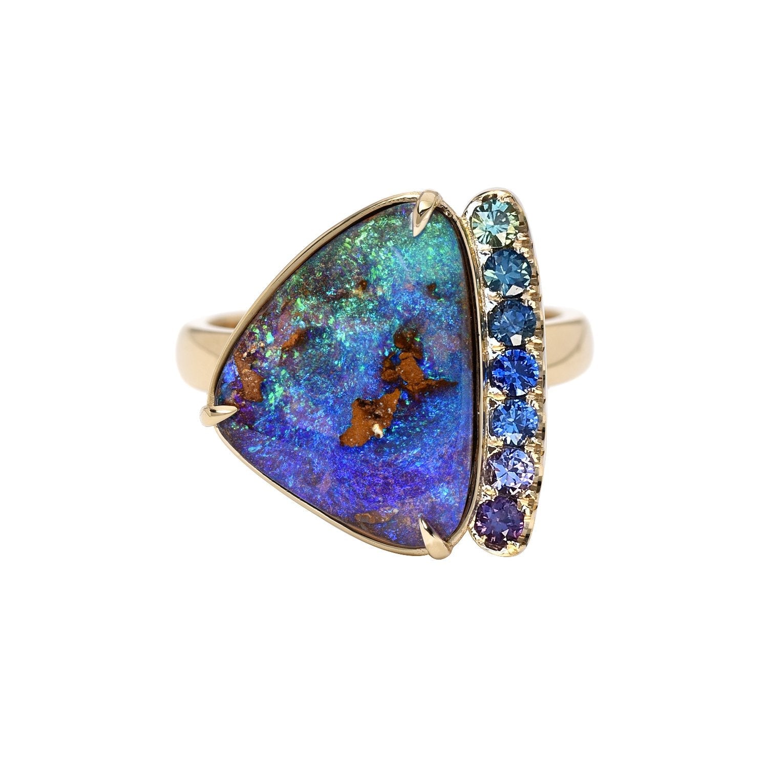 boulder opal ring