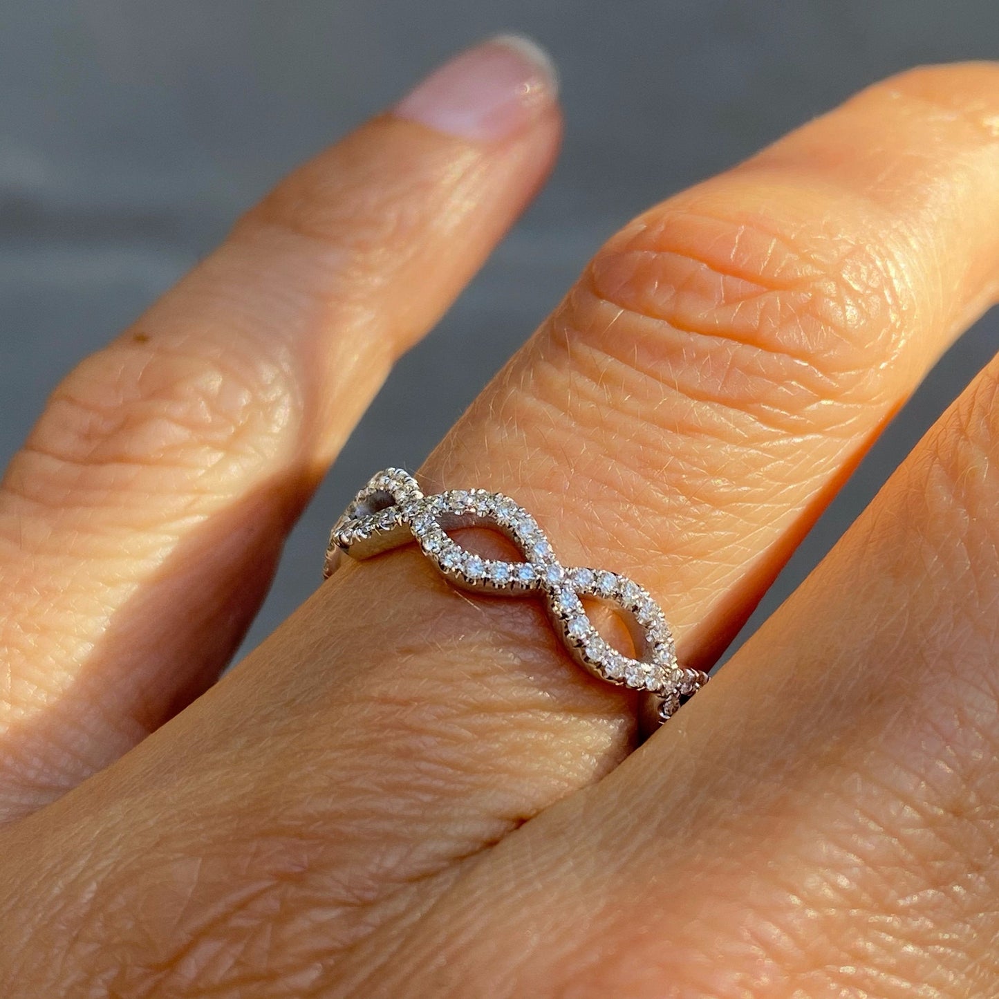 Woven Diamond Eternity Band by NIXIN Jewelry