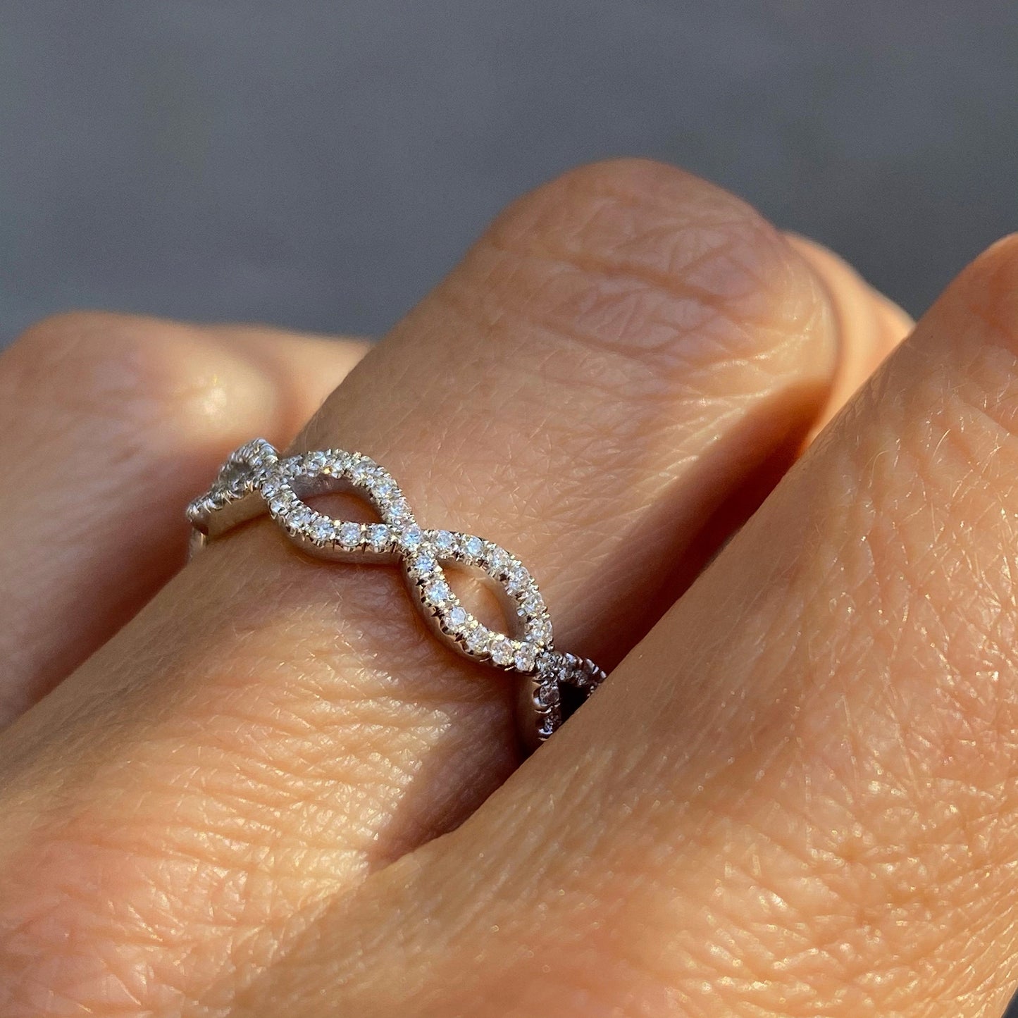 Woven Diamond Eternity Band by NIXIN Jewelry