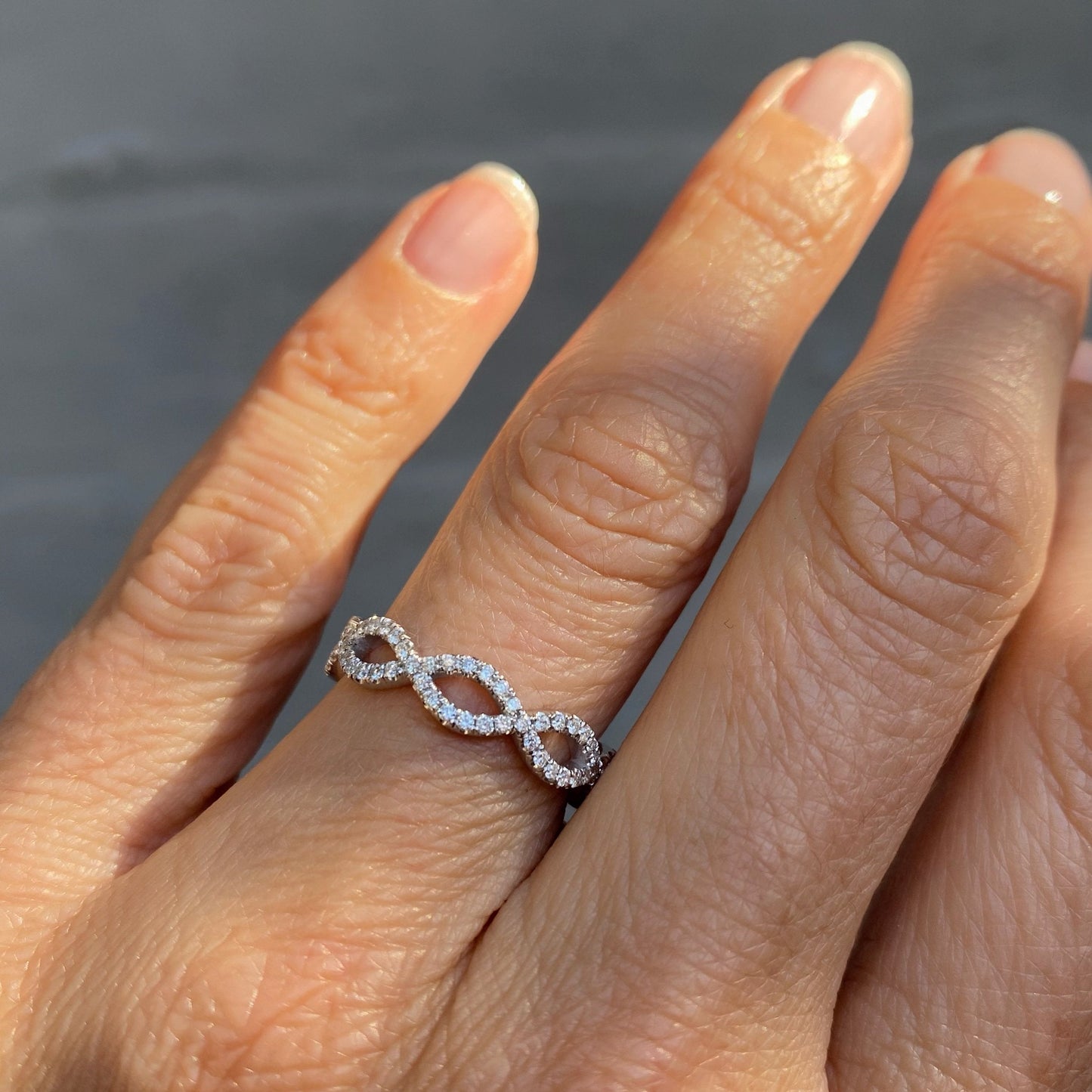 Woven Diamond Eternity Band by NIXIN Jewelry